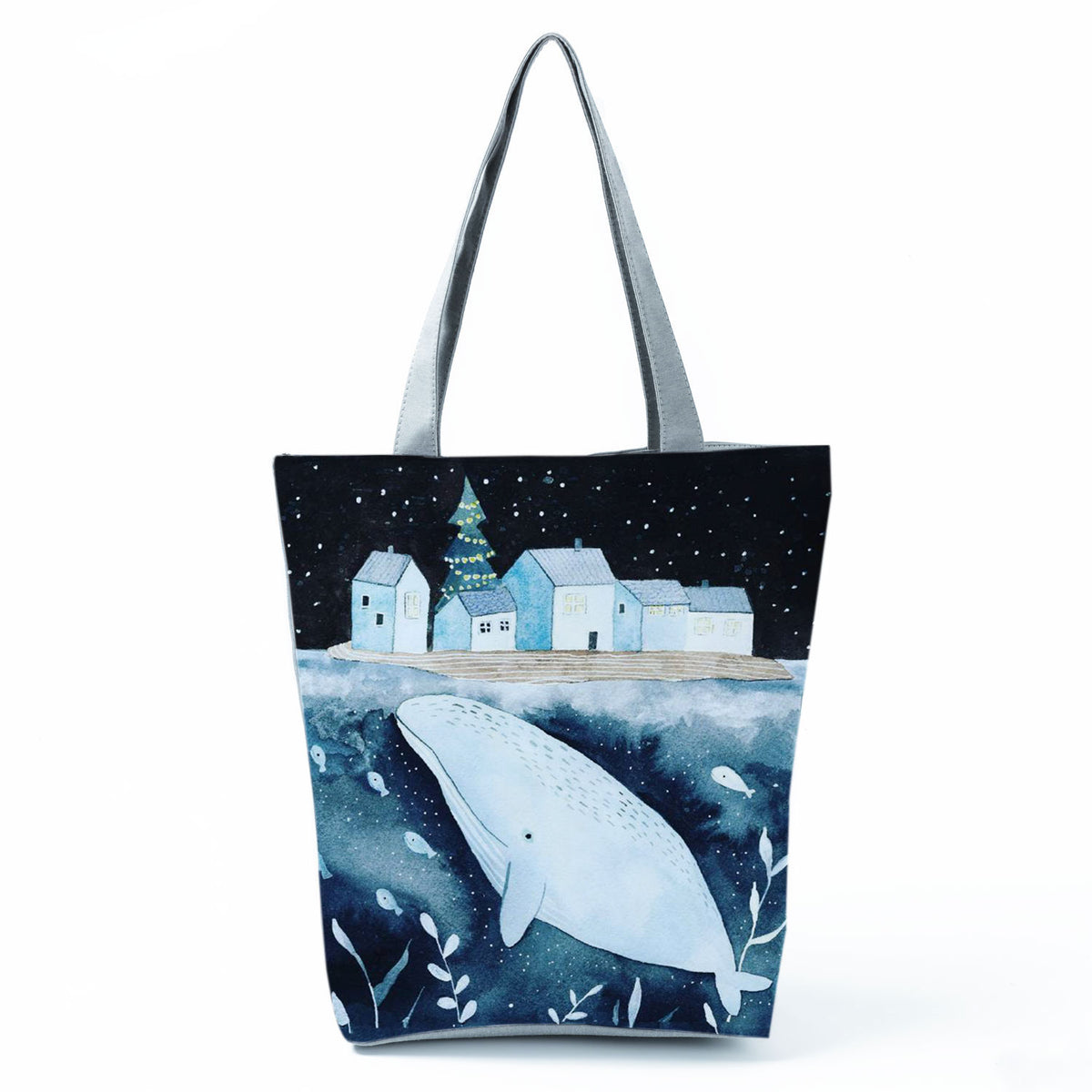 Ocean Shell Print Tote Bag