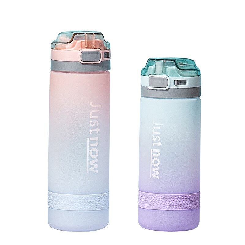 500ml/600ml JUST NOW Water Bottles With Straw