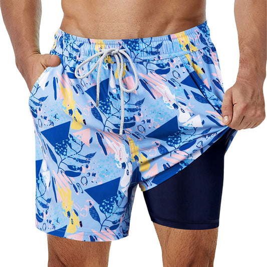 SURFCUZ Mens Swimming Trunks with Compression Liner