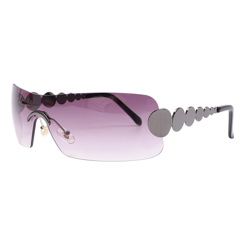 GUVIVI New Ins Rimless One Piece Sunglasses