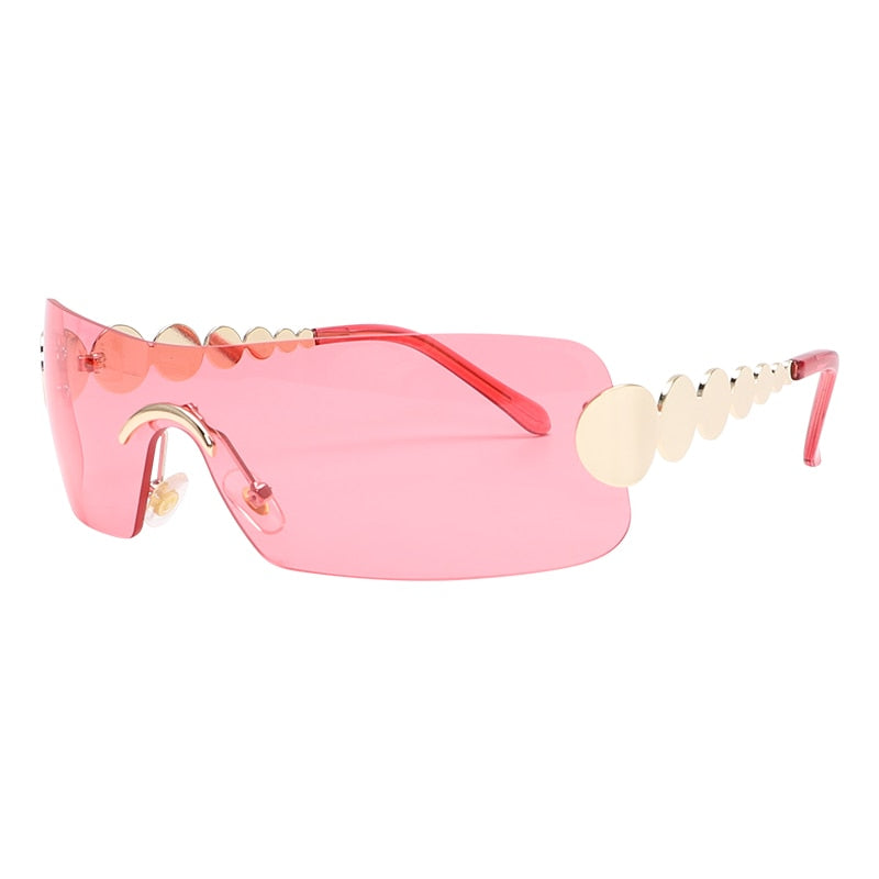 GUVIVI New Ins Rimless One Piece Sunglasses