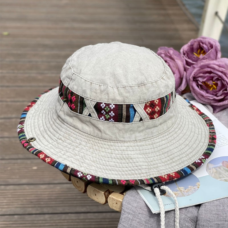Summer Retro Mountaineering Bucket Hat