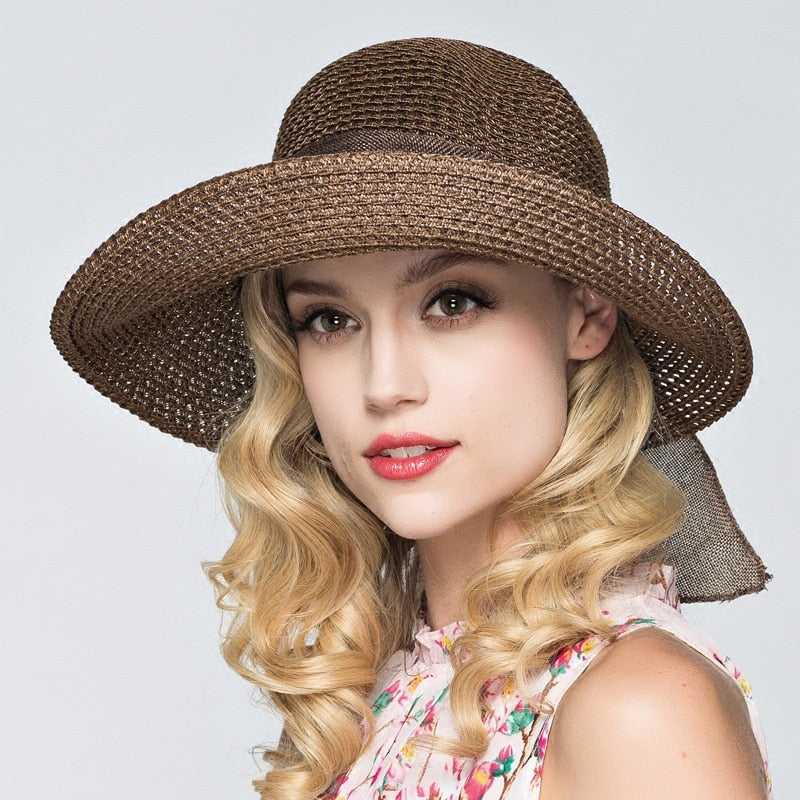 Summer Fashion Straw Hat w Bow