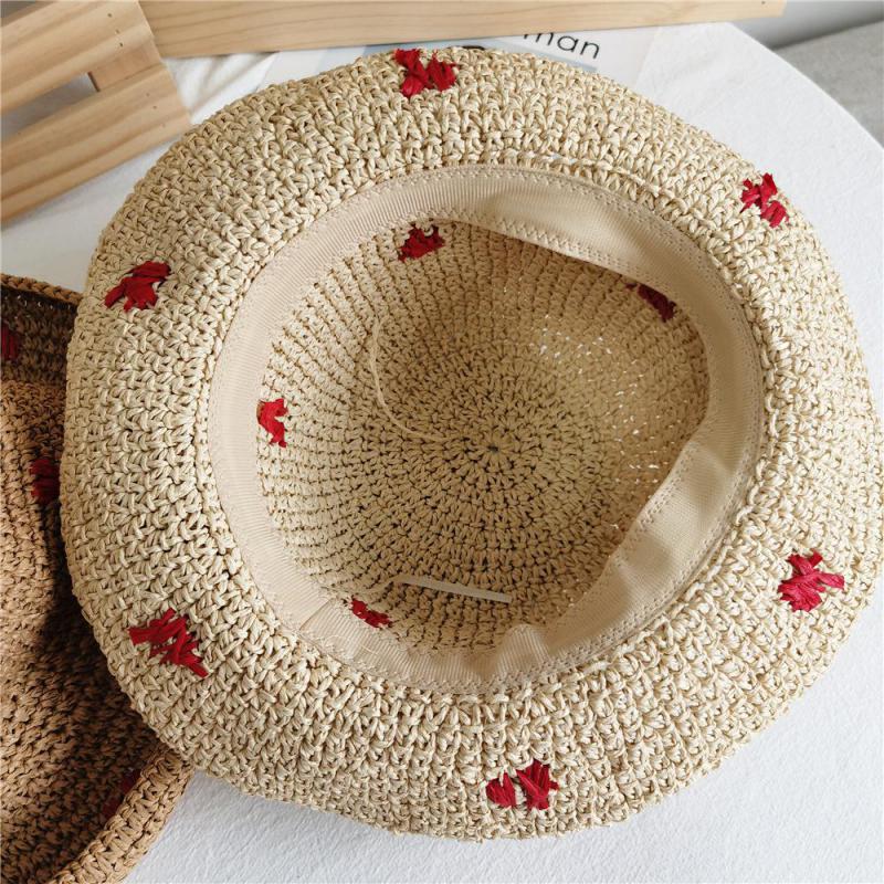 Braid Heart Straw Cap