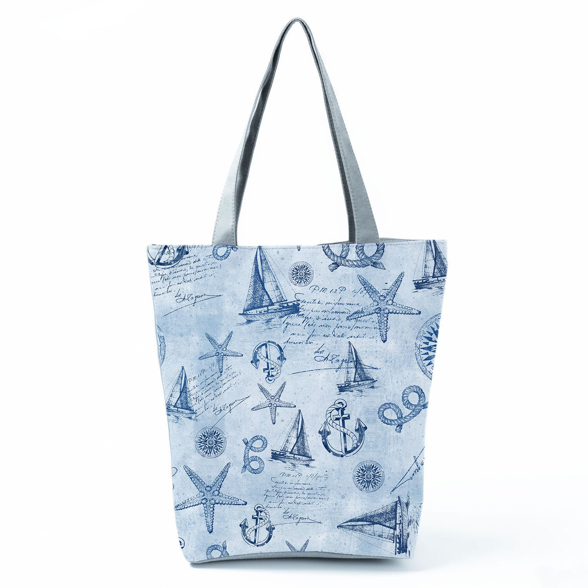 Ocean Shell Print Tote Bag