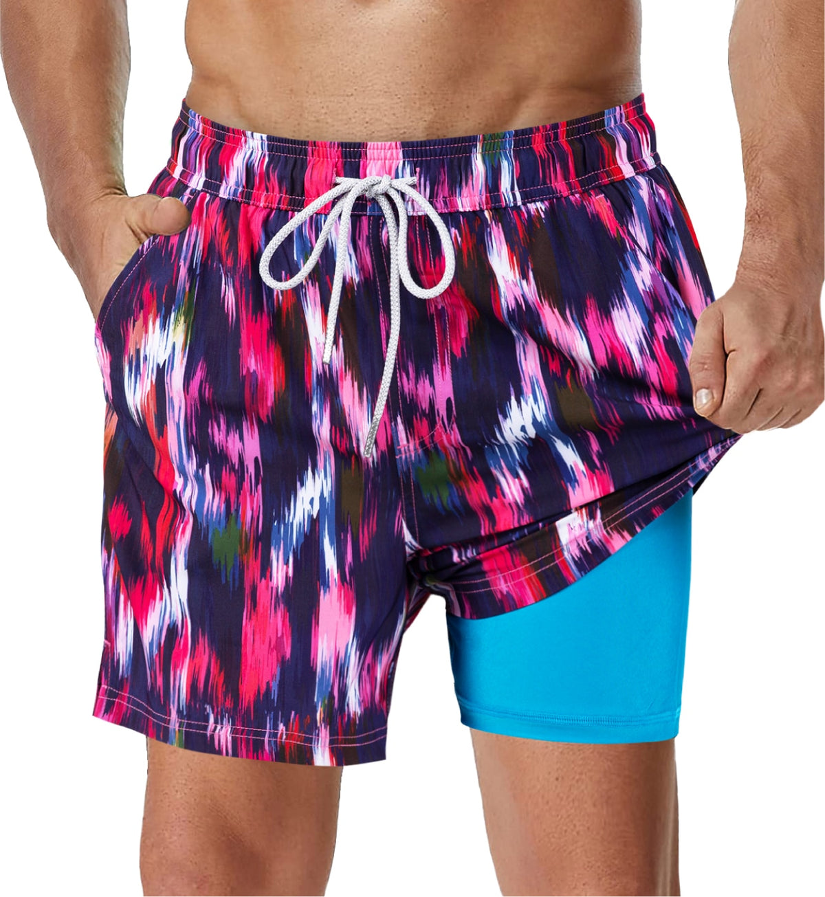 SURFCUZ Mens Swimming Trunks with Compression Liner