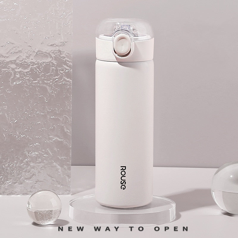 380ml CREAWIND Stainless Steel Water Bottler With Straw