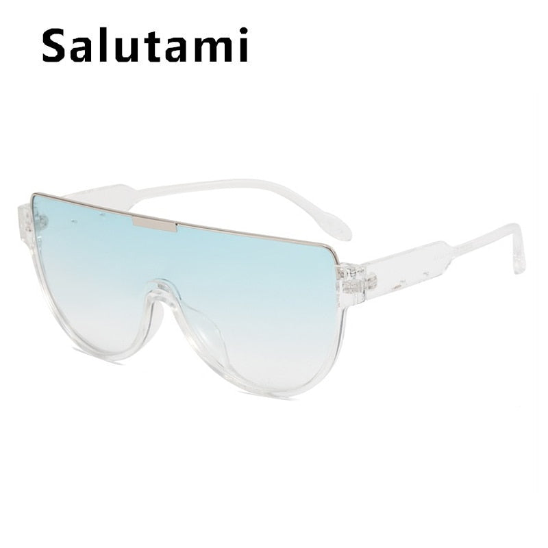 SALUTAMI Vintage Half Frame One Piece Sunglasses