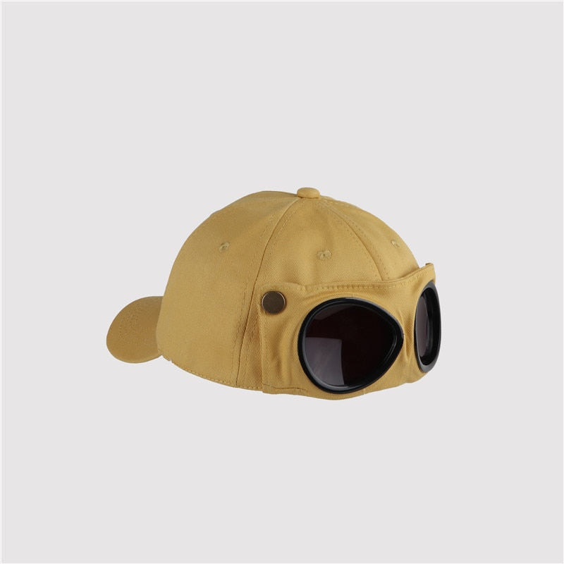 Aviator Summer Baseball Cap With Sunglasses
