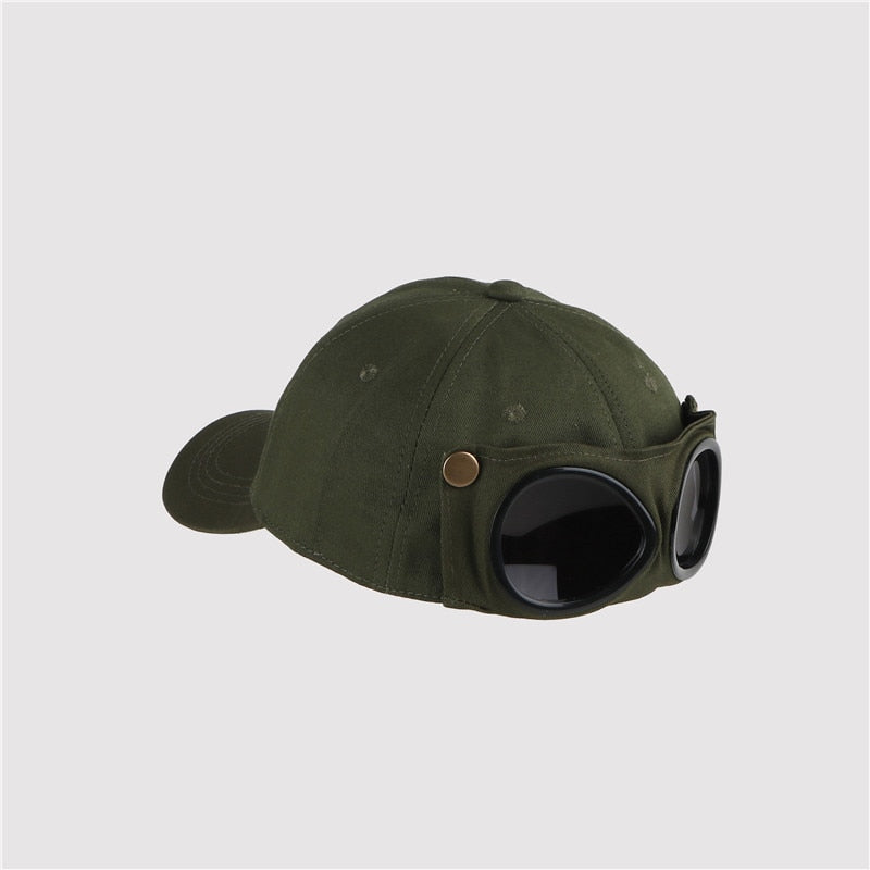 Aviator Summer Baseball Cap With Sunglasses