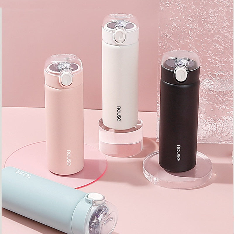 380ml CREAWIND Stainless Steel Water Bottler With Straw