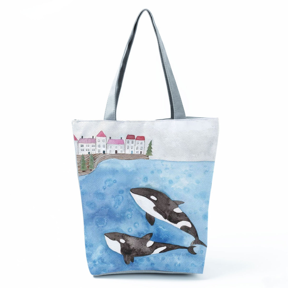 Ocean Shell Print Tote Bag