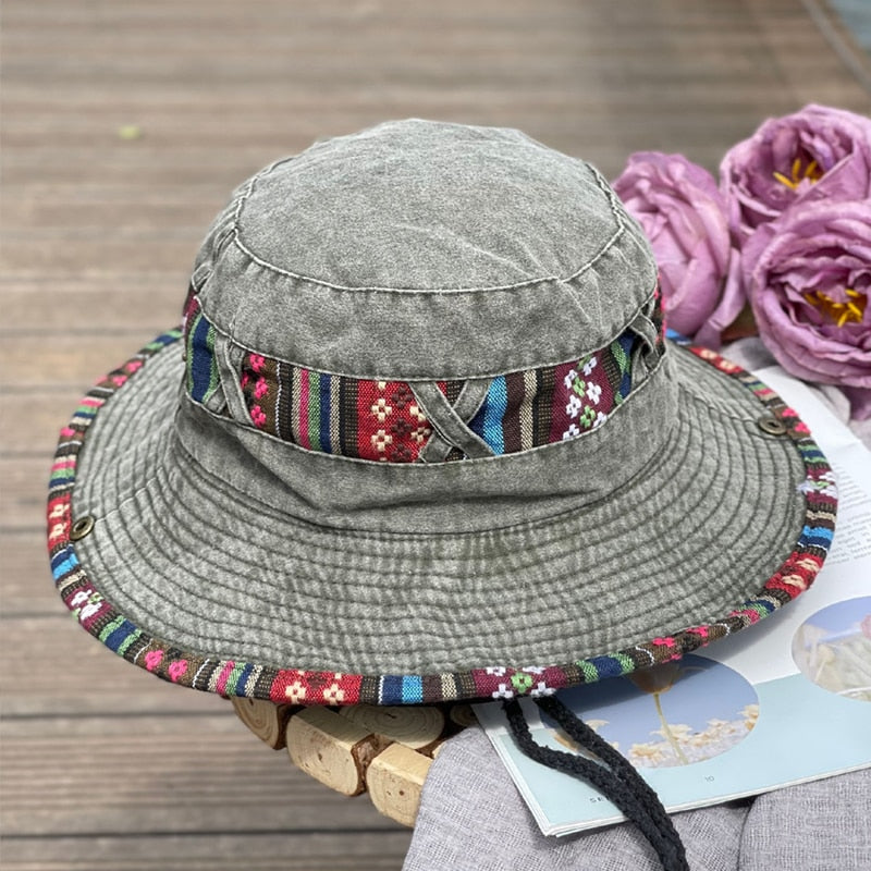Summer Retro Mountaineering Bucket Hat