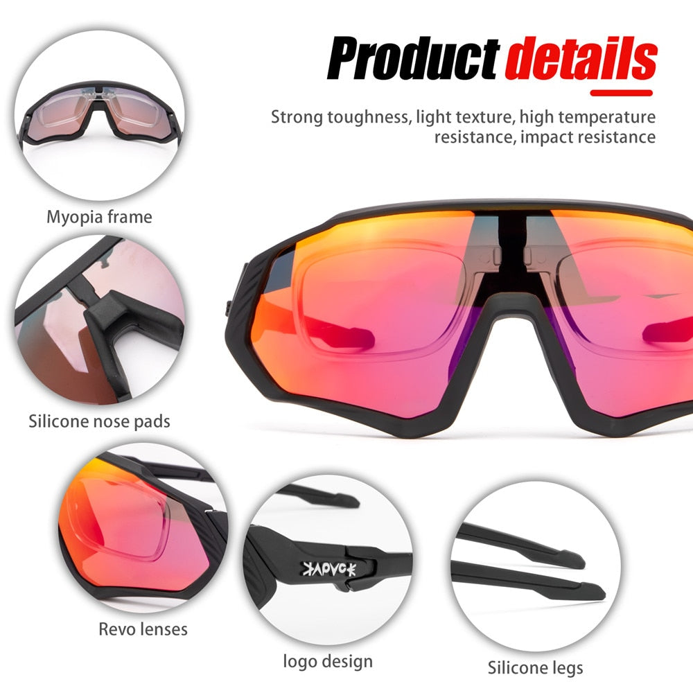 KAPVOE Polarized Sports Sunglasses