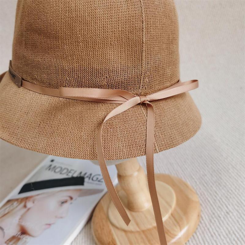 Faux Straw Braid Summer Beach Hat With Roll Brim