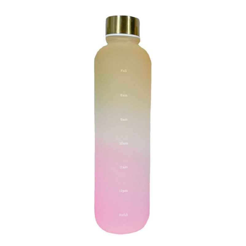CAPESADE 1L Water Bottle with Time Marker