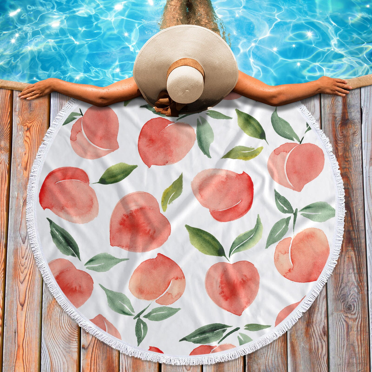Peaches Soft Microfiber Beach/Bath Towel