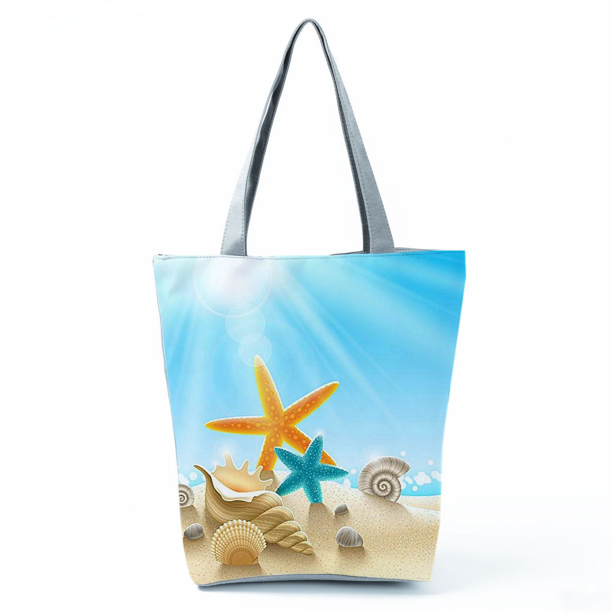 Ocean Shell Print Tote Bag