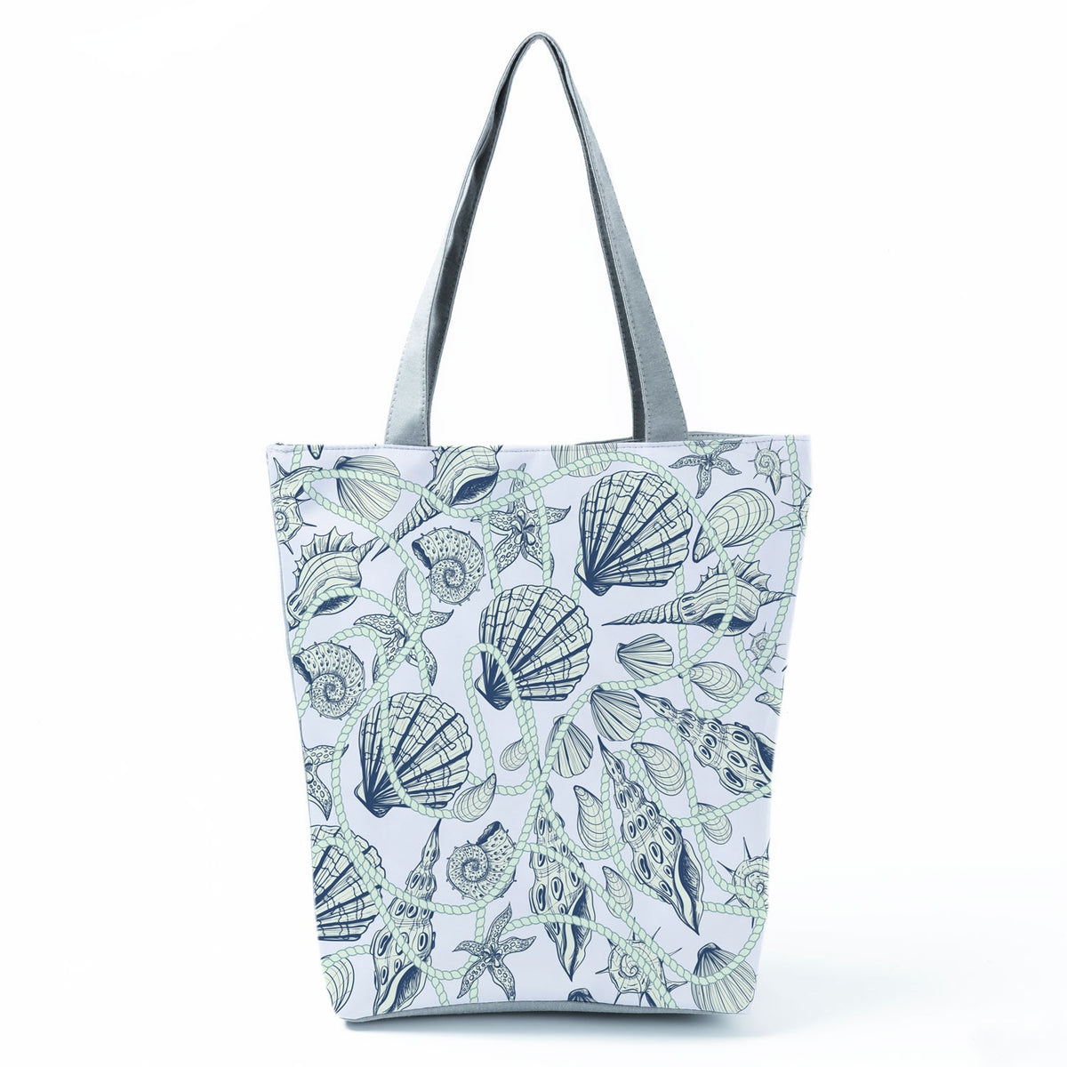 Ocean Shell Print Tote Bag