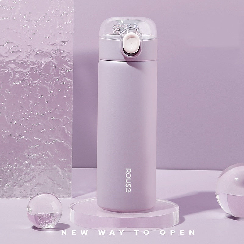 380ml CREAWIND Stainless Steel Water Bottler With Straw