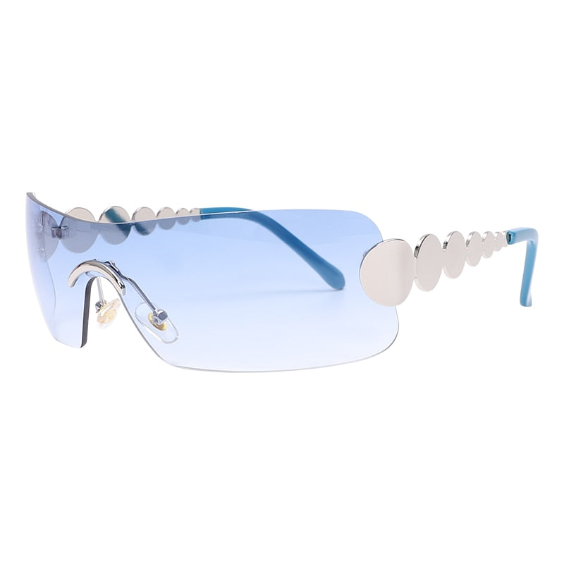 GUVIVI New Ins Rimless One Piece Sunglasses