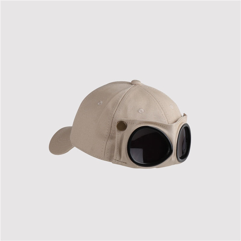 Aviator Summer Baseball Cap With Sunglasses