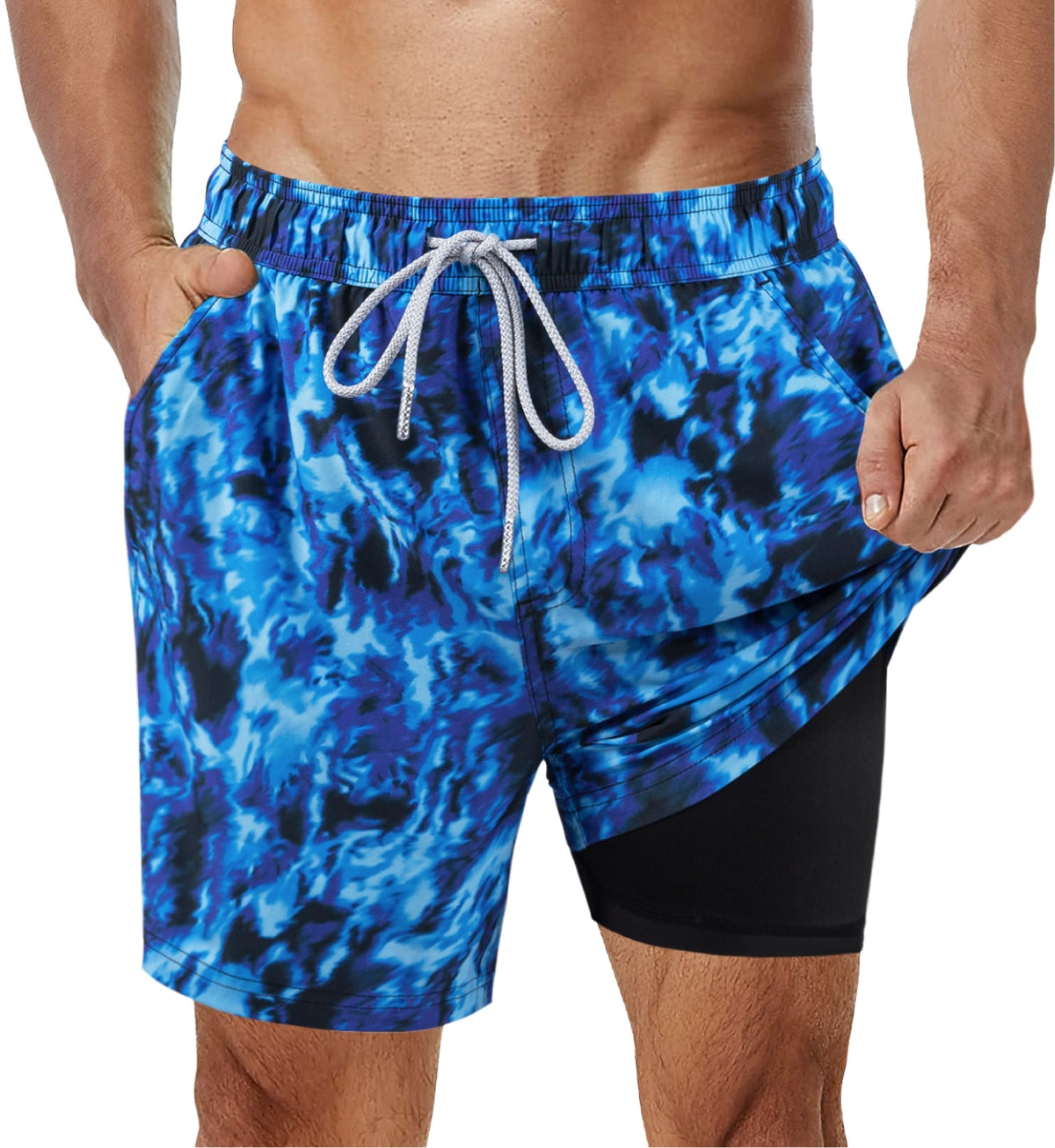 SURFCUZ Mens Swimming Trunks with Compression Liner