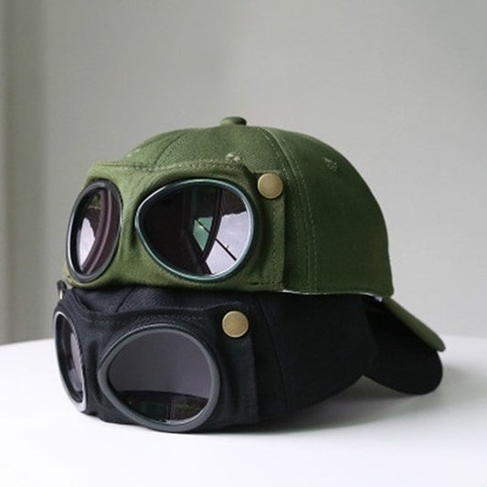 Aviator Summer Baseball Cap With Sunglasses