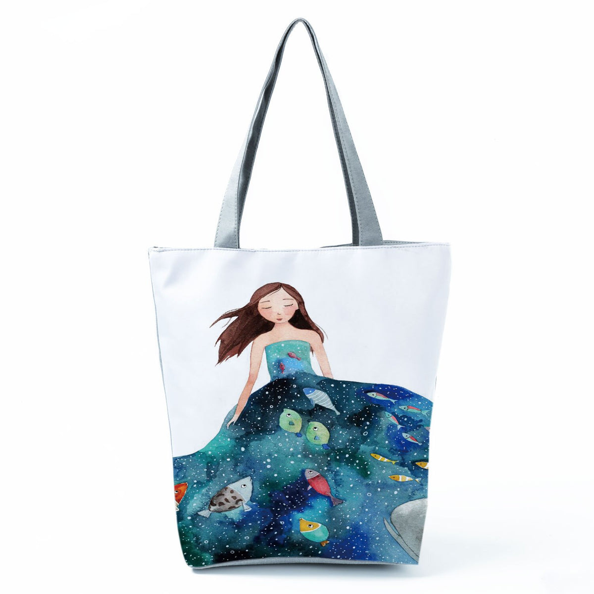 Ocean Shell Print Tote Bag