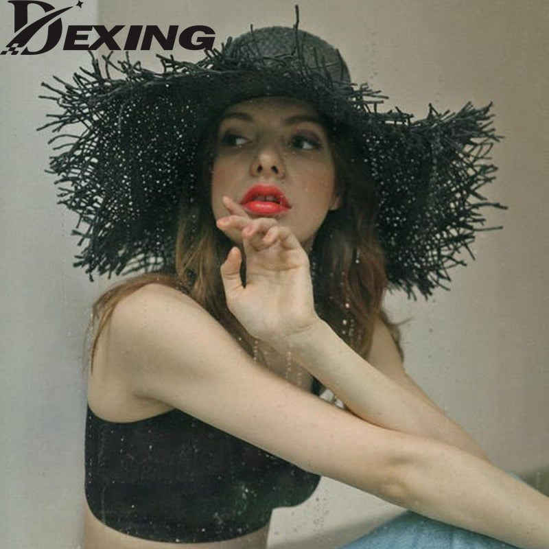 DEXING Wide Brim Straw Hats