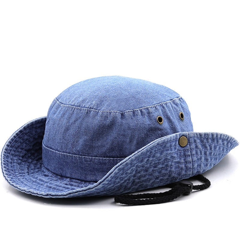 Blue Denim Beach Sun Hat