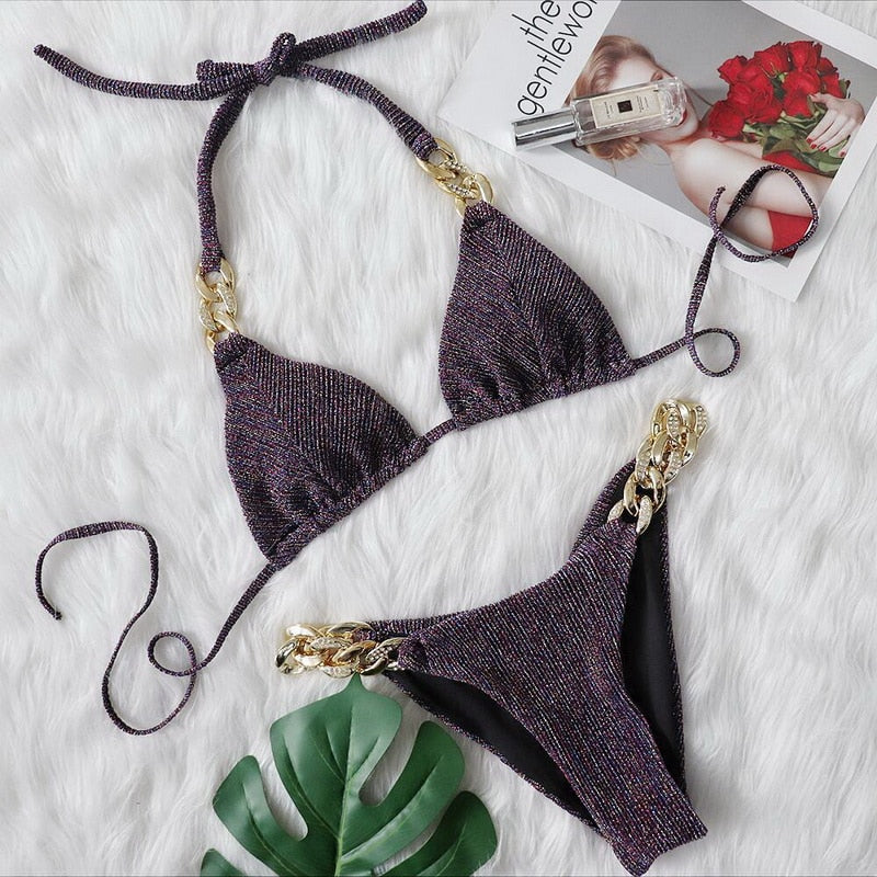 PARA PRAIA Sexy Glint Brazilian Bikini