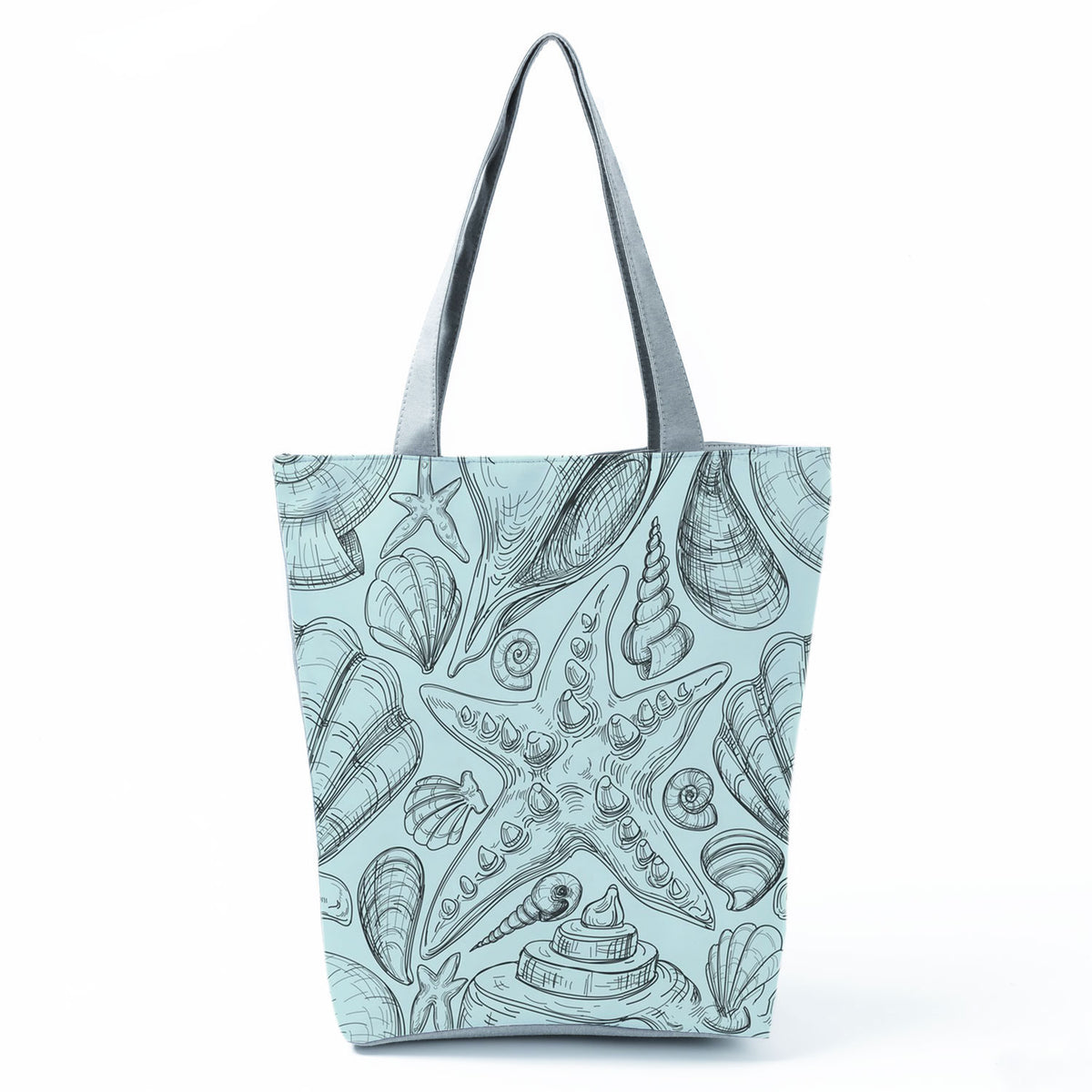 Ocean Shell Print Tote Bag