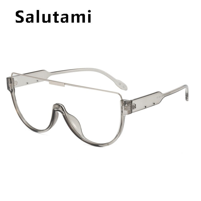 SALUTAMI Vintage Half Frame One Piece Sunglasses