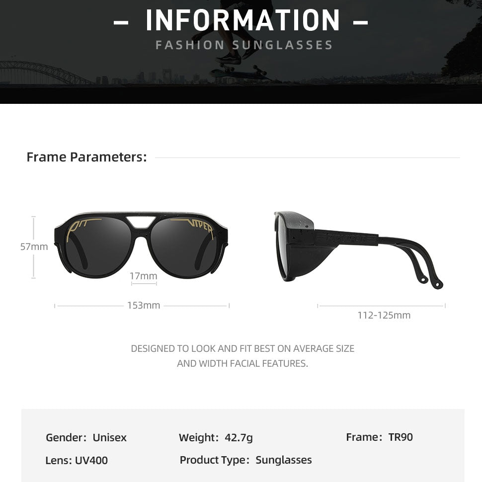 PIT VIPER Outdoor Summer Retro Sunglasses