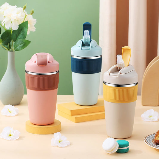 480m Thermal Mug with Straw