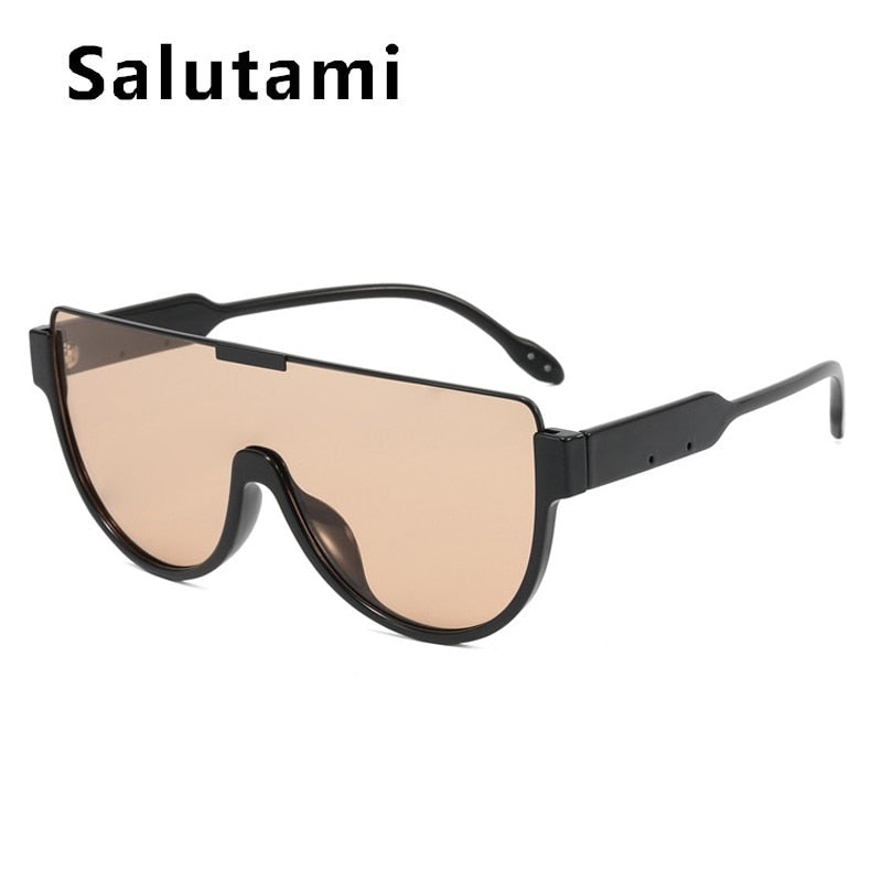SALUTAMI Vintage Half Frame One Piece Sunglasses