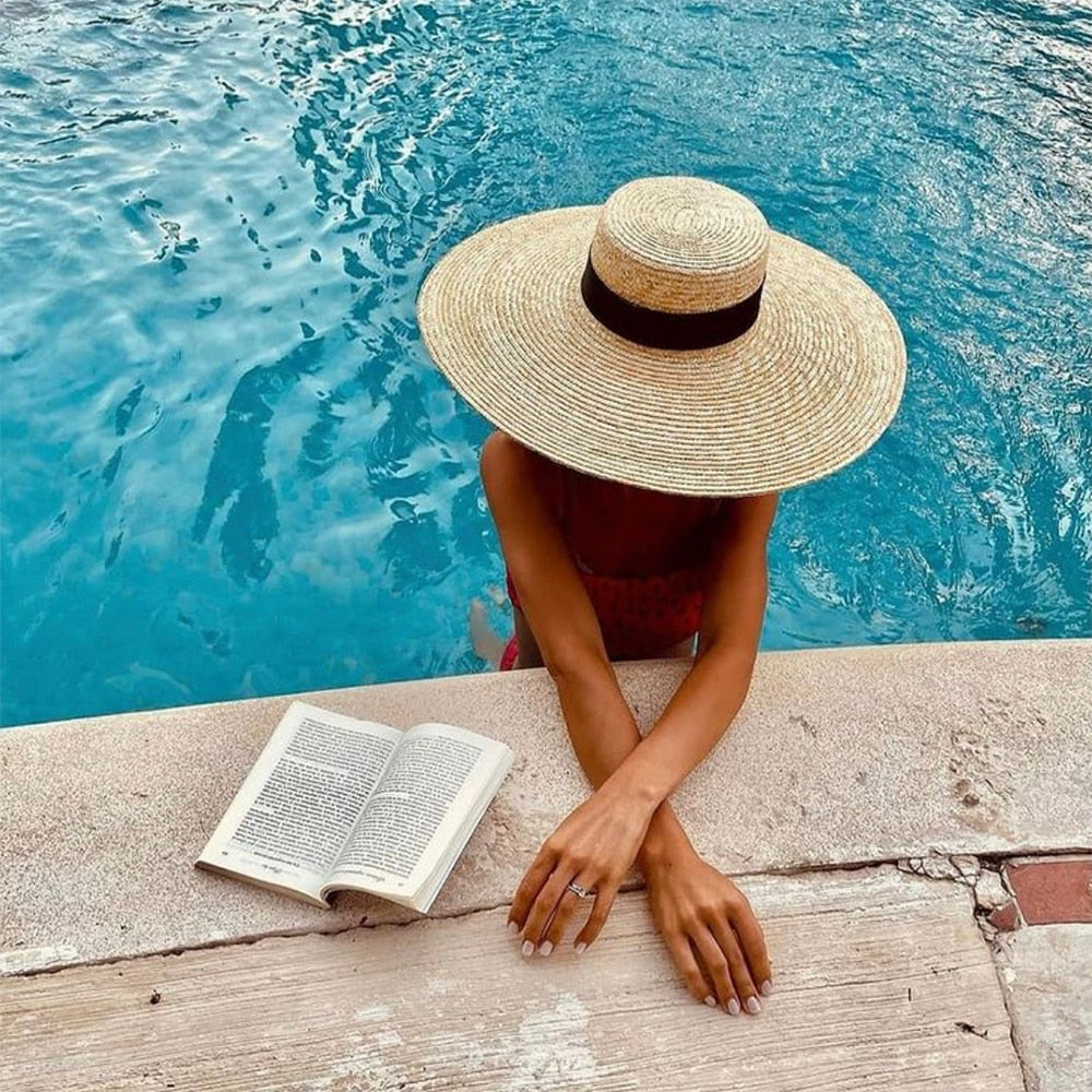 LATWELNG Big Brim Straw Hats For Women