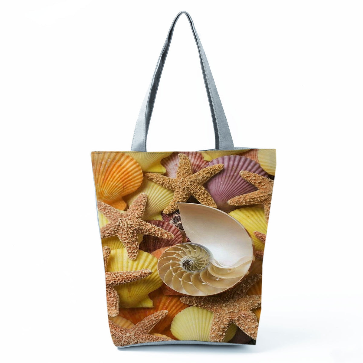 Ocean Shell Print Tote Bag