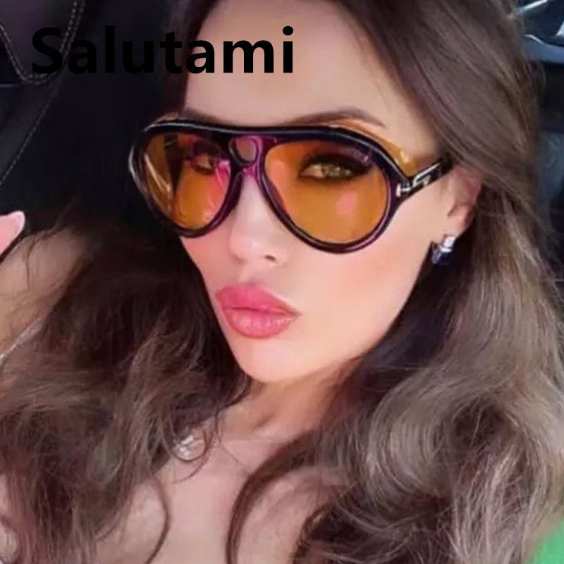 SALUTUMI Luxury Brand Punk Sunglasses