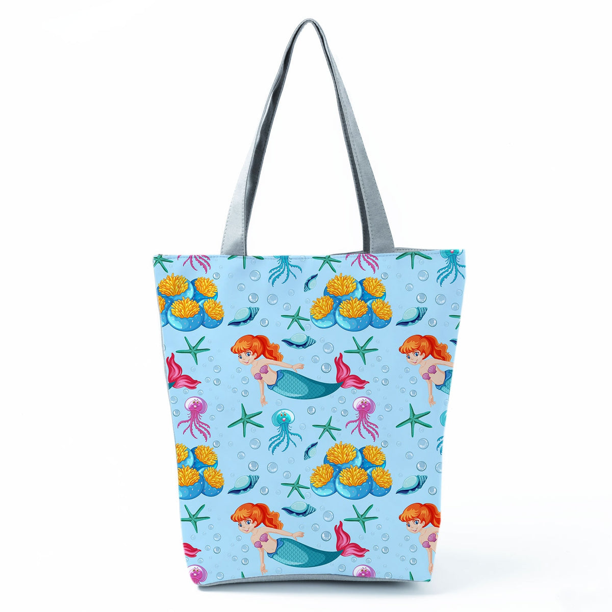 Ocean Shell Print Tote Bag