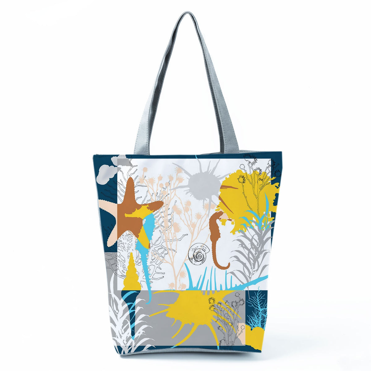 Ocean Shell Print Tote Bag
