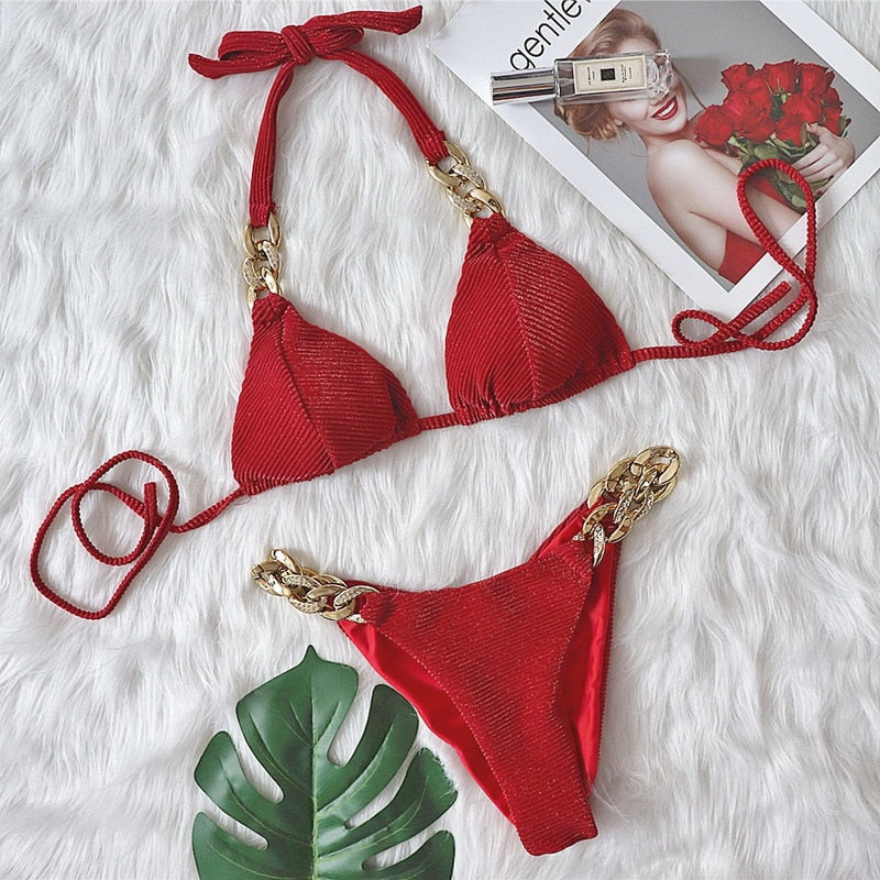 PARA PRAIA Sexy Glint Brazilian Bikini