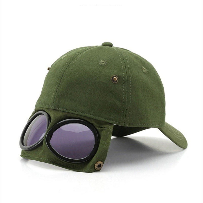 Aviator Summer Baseball Cap With Sunglasses