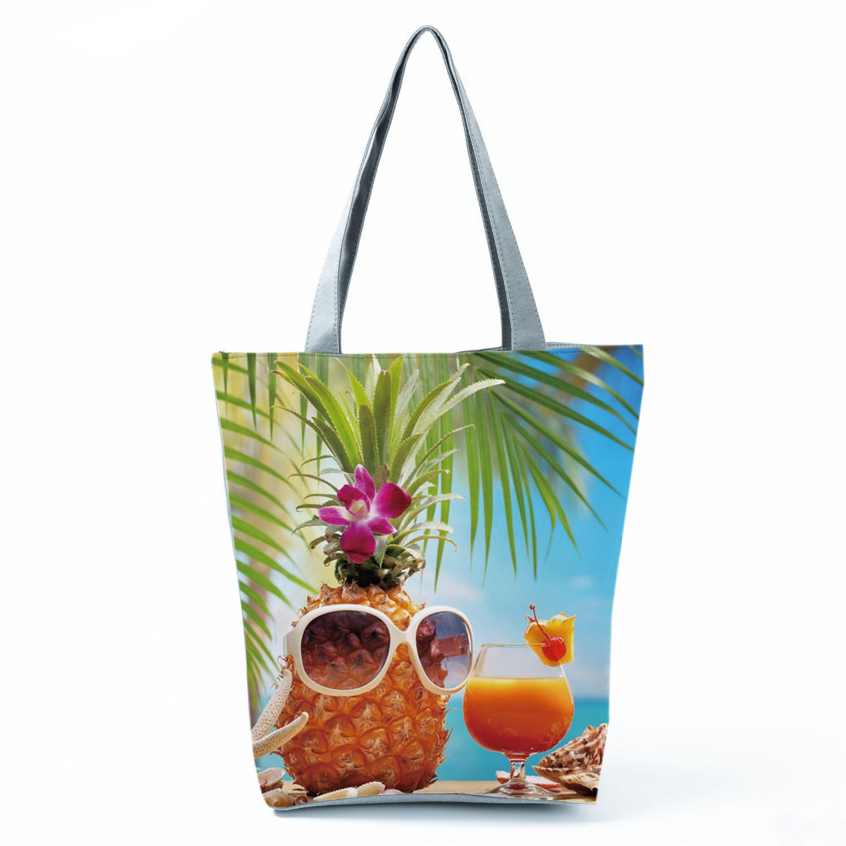 Ocean Shell Print Tote Bag