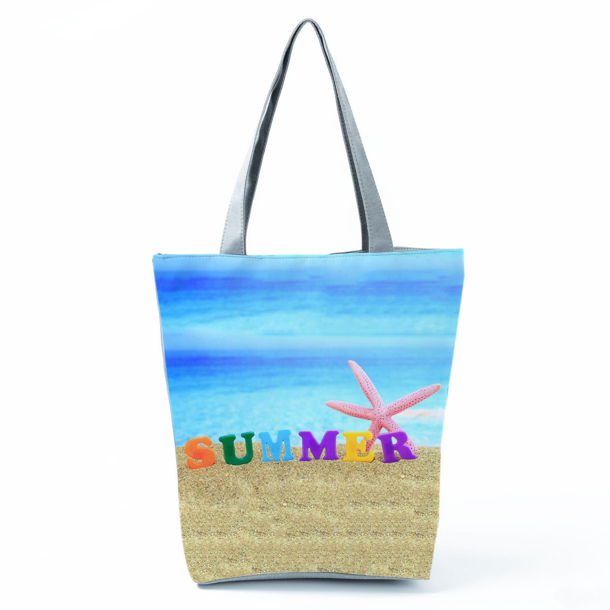 Ocean Shell Print Tote Bag