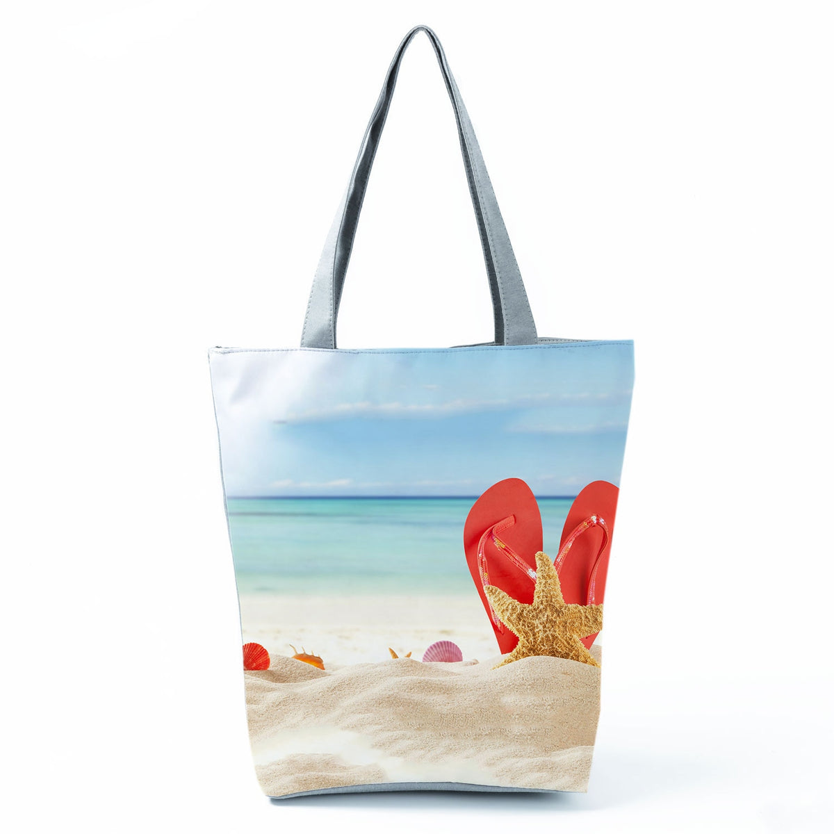 Ocean Shell Print Tote Bag