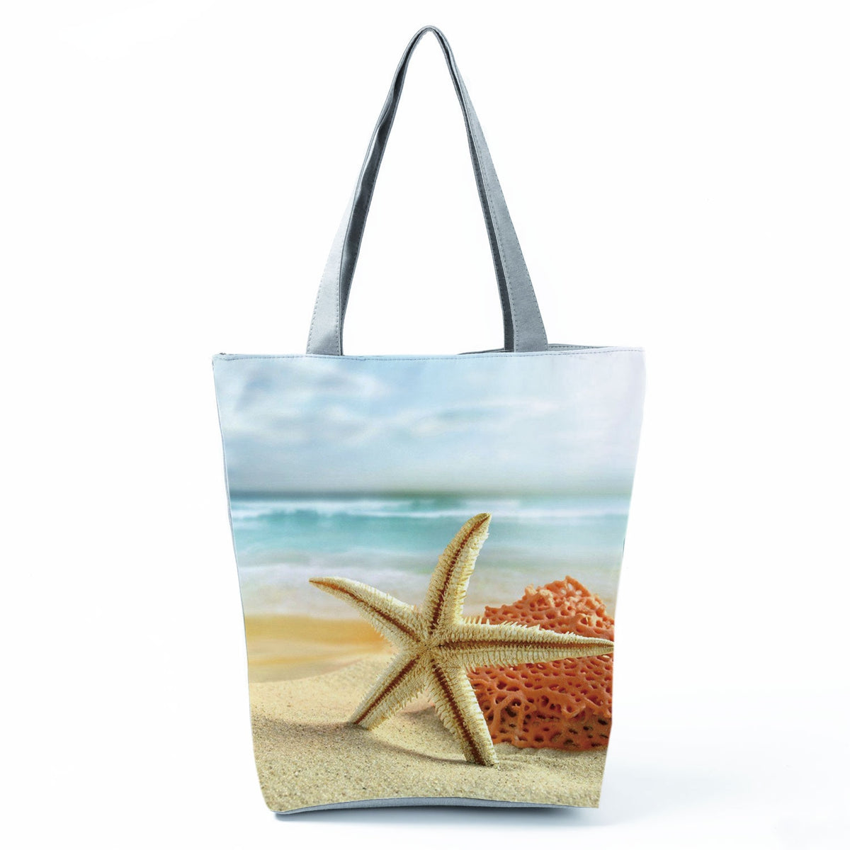 Ocean Shell Print Tote Bag