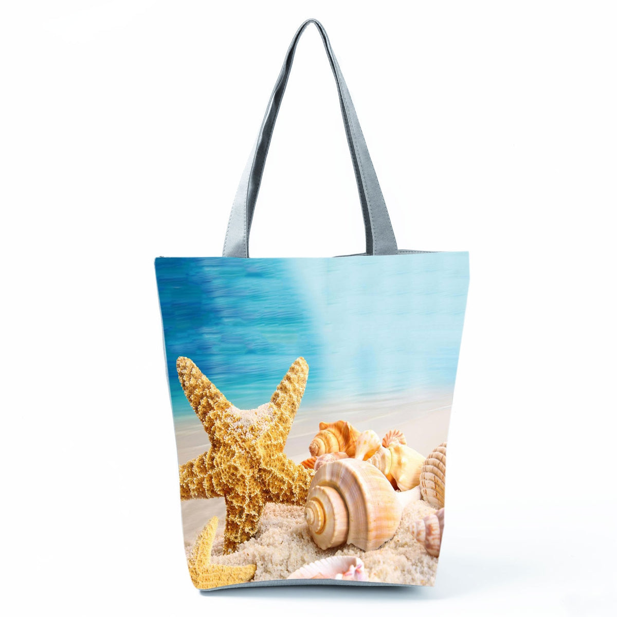Ocean Shell Print Tote Bag