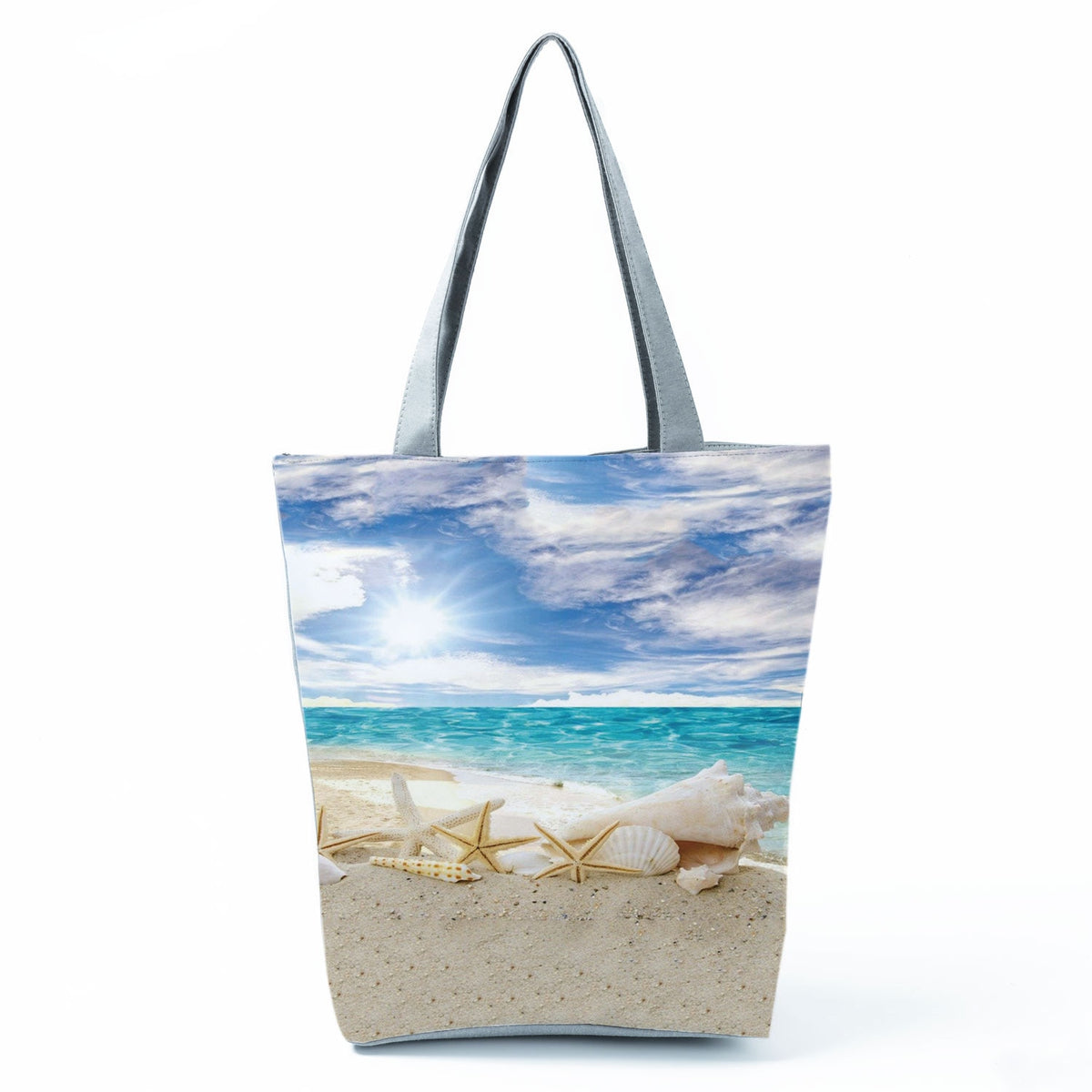 Ocean Shell Print Tote Bag